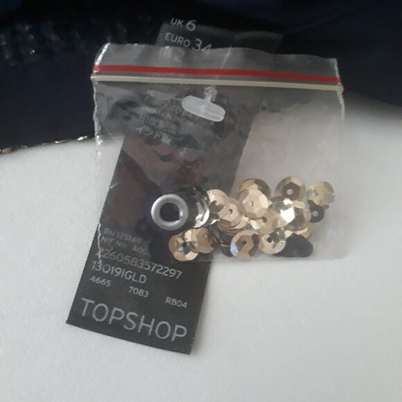 NWOT Topshop Gold Sequin Cropped Top 2 Date Night Party Event Club - Picture 9 of 10